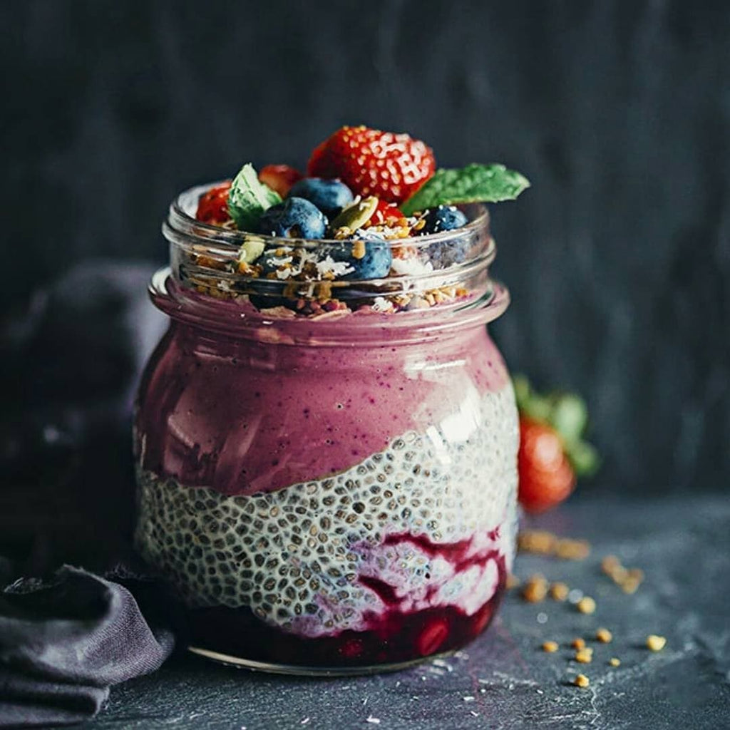 Haskap Chia Pudding
