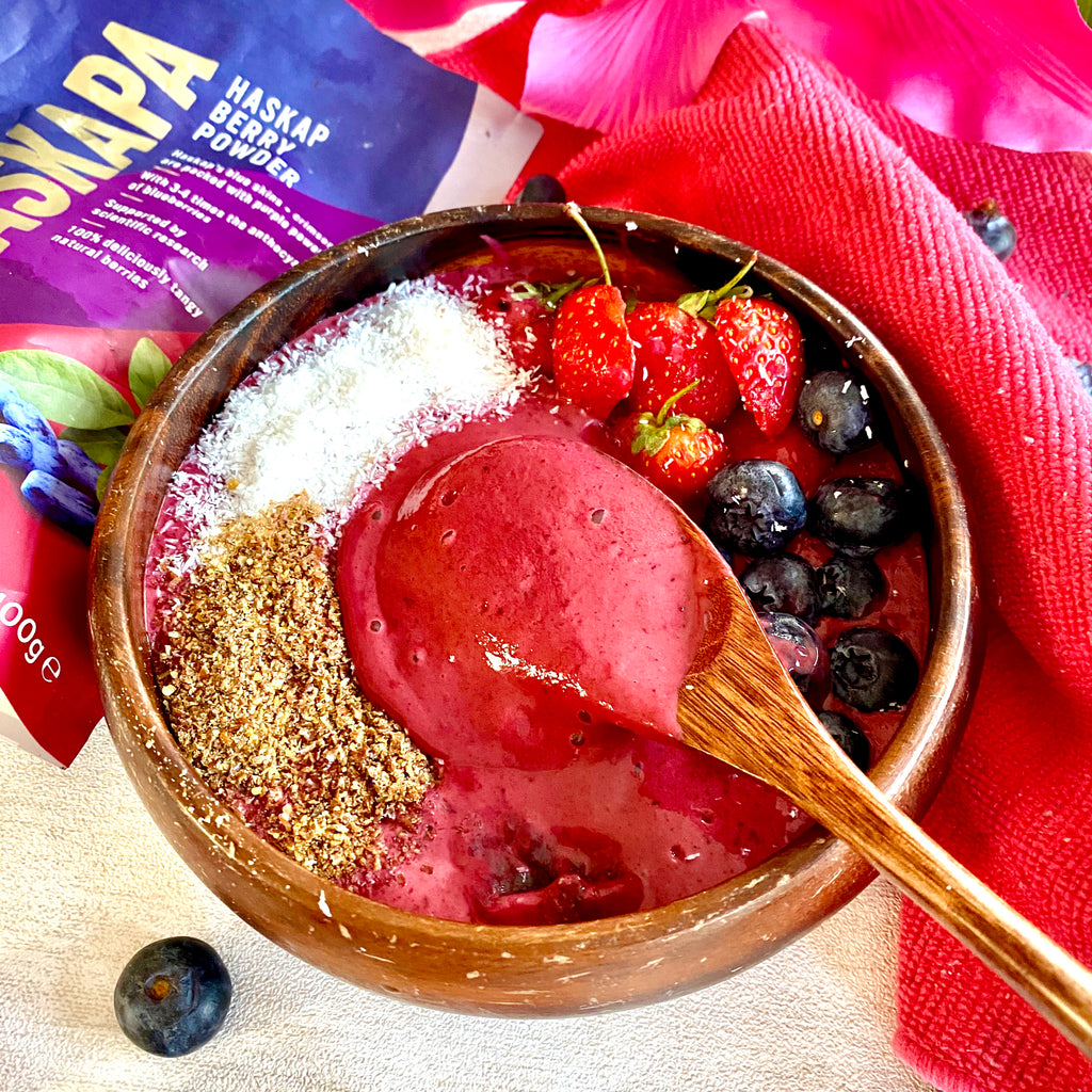 Haskapa Frozen Mango Smoothie Bowl