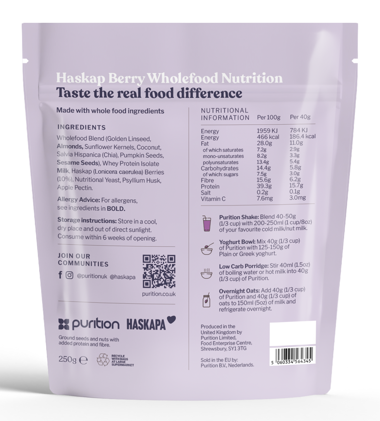 Purition Haskap Protein Blend