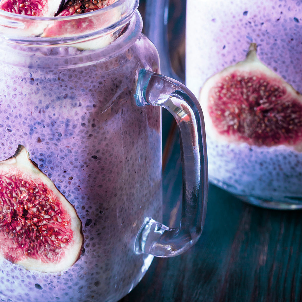 Haskapa Chia Pudding with Sliced Figs