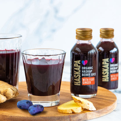 Organic Haskap Berry &amp; Ginger Juice Shots x 6